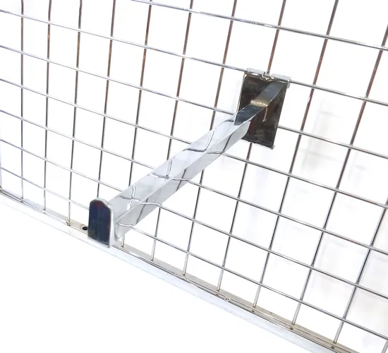 طلاء الكروم Gridwall 18 * 18 أنبوب مربع عرض شبكة أسلاك معدنية هوك
