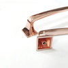 سبائك الزنك روز الذهب مقابض للخزانة مقابض المطبخ الأثاث درج سحب المقابض