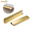 مقابض أدراج أثاث من الألومنيوم بحافة إصبع مخفية لخزانة المطبخ