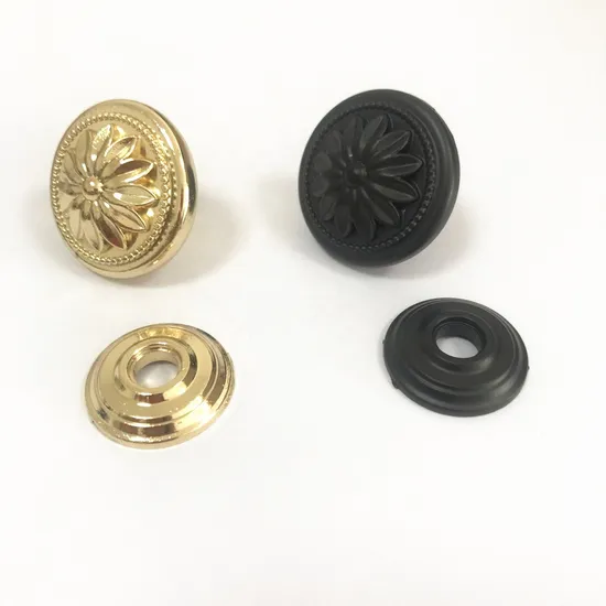 سبائك الزنك 34mm القطر الأسود والذهبي أثاث المطبخ العتيقة مجلس الوزراء مقبض المقابض